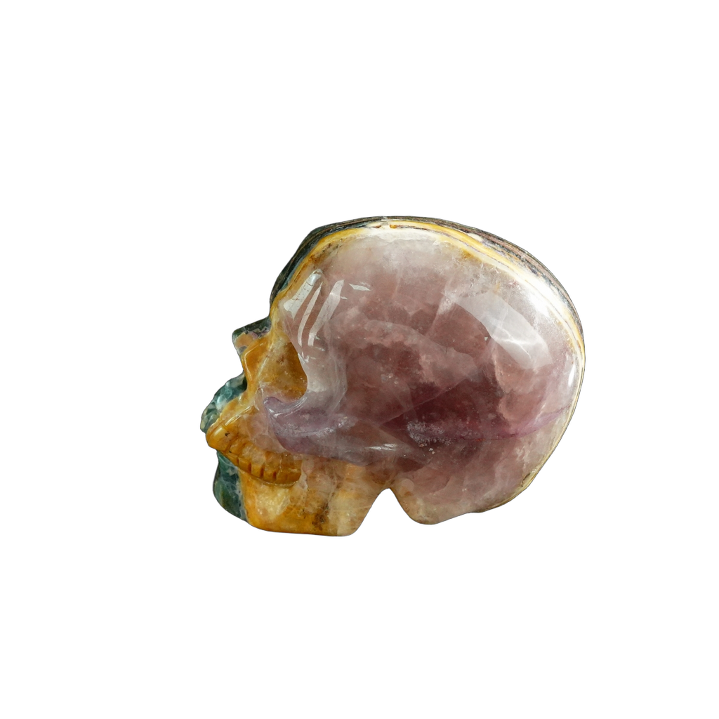 3.0" Fluorite Crystal Skull Carving - Unique Piece #GF19