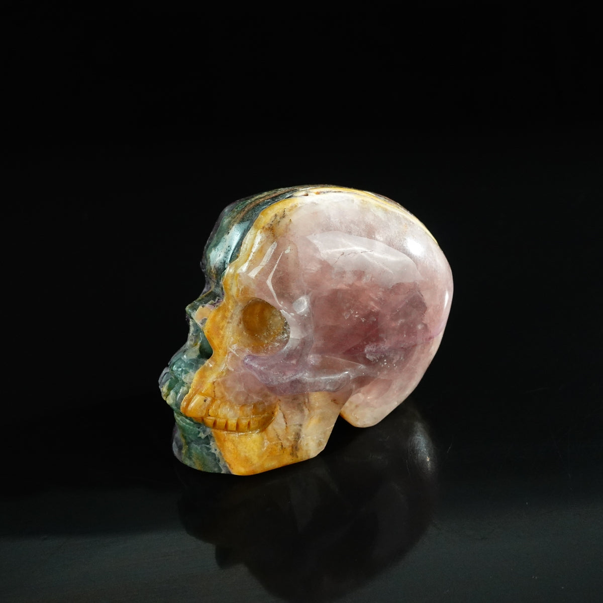 3.0" Fluorite Crystal Skull Carving - Unique Piece #GF19