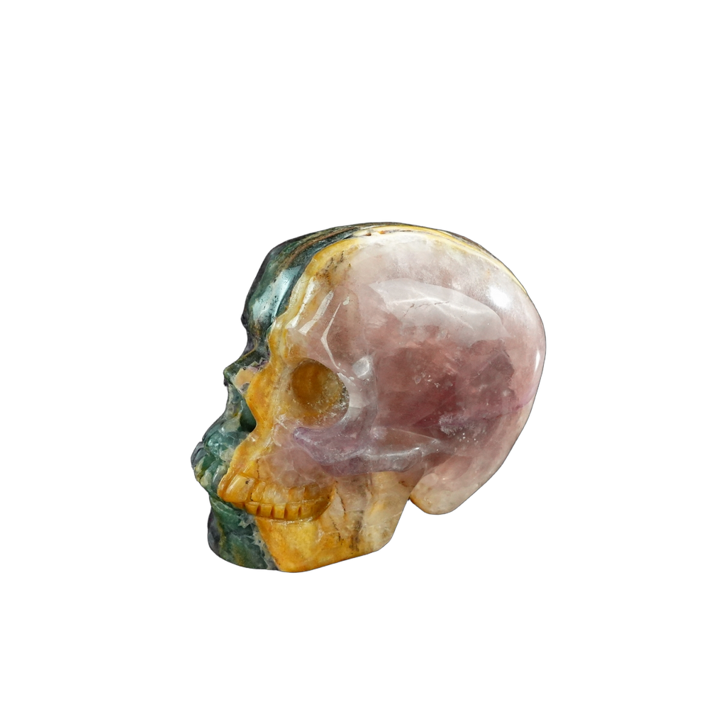 3.0" Fluorite Crystal Skull Carving - Unique Piece #GF19