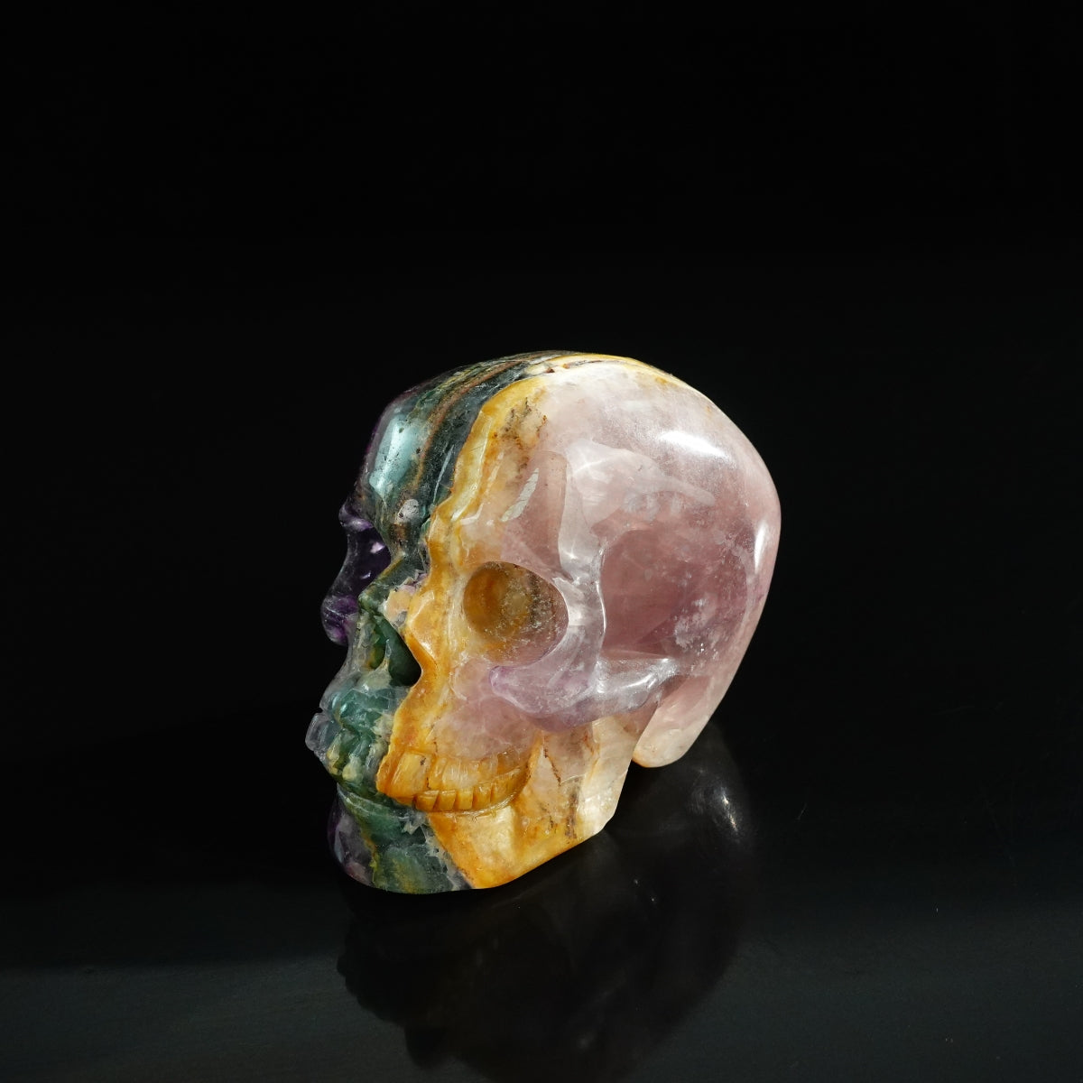 3.0" Fluorite Crystal Skull Carving - Unique Piece #GF19