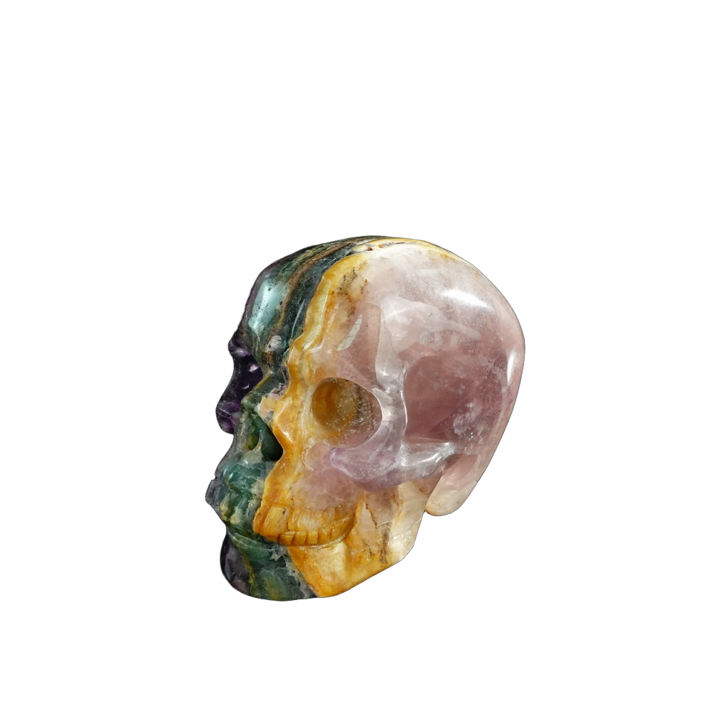 3.0" Fluorite Crystal Skull Carving - Unique Piece #GF19