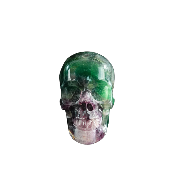 3.0" Fluorite Crystal Skull Carving - Unique Piece #GF20