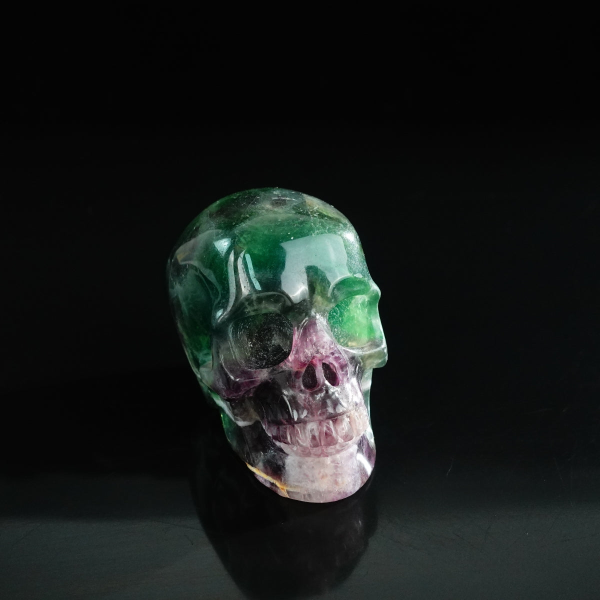 3.0" Fluorite Crystal Skull Carving - Unique Piece #GF20