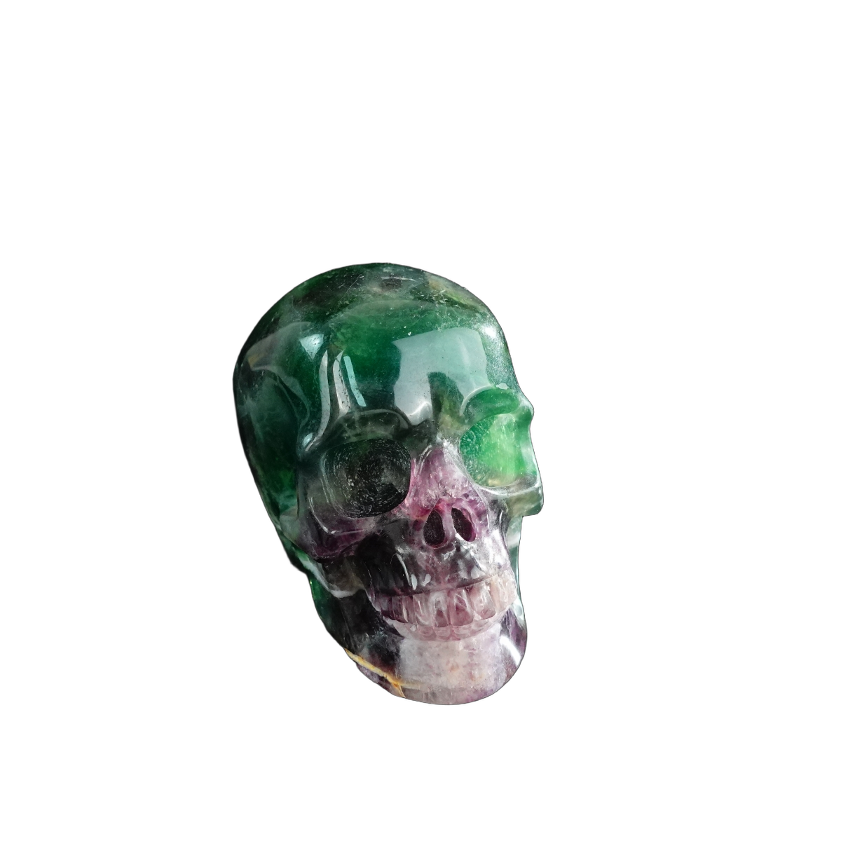 3.0" Fluorite Crystal Skull Carving - Unique Piece #GF20