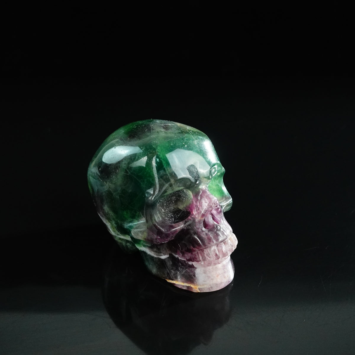 3.0" Fluorite Crystal Skull Carving - Unique Piece #GF20