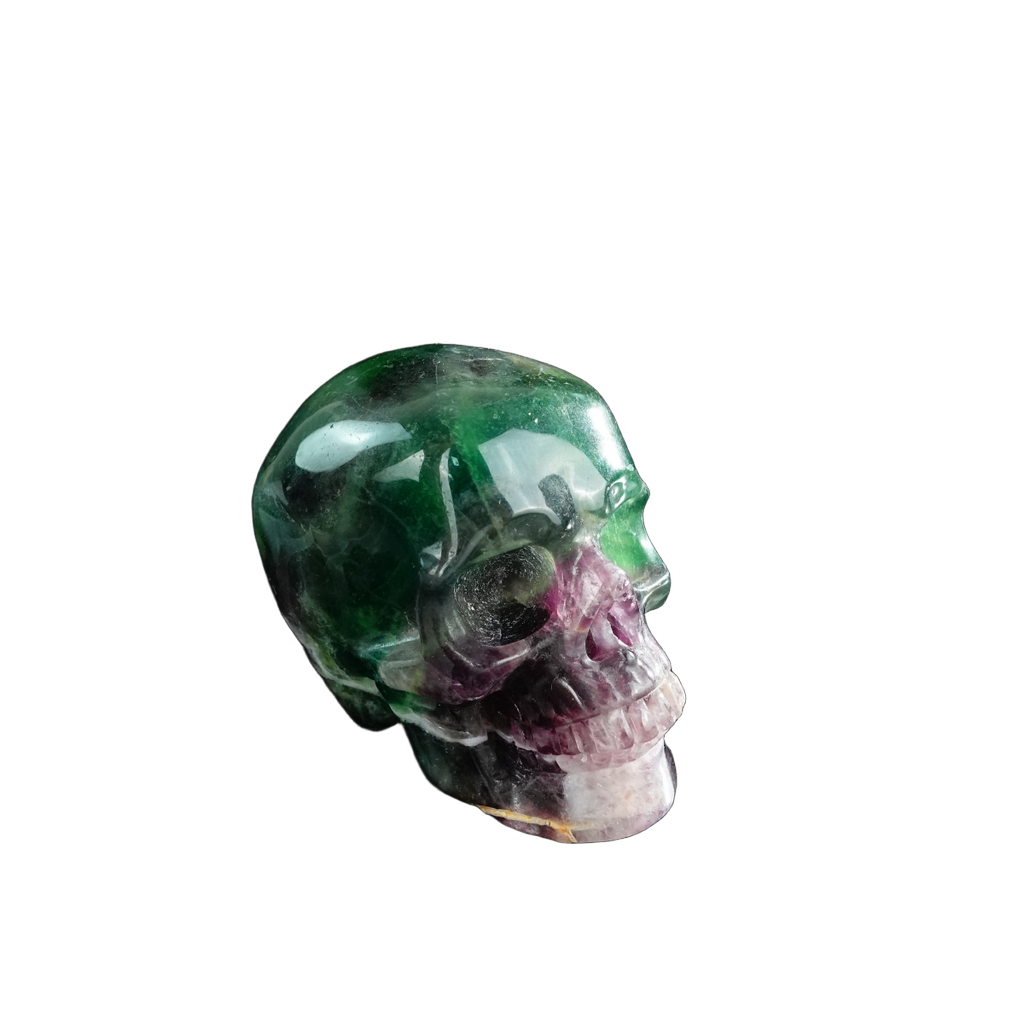 3.0" Fluorite Crystal Skull Carving - Unique Piece #GF20