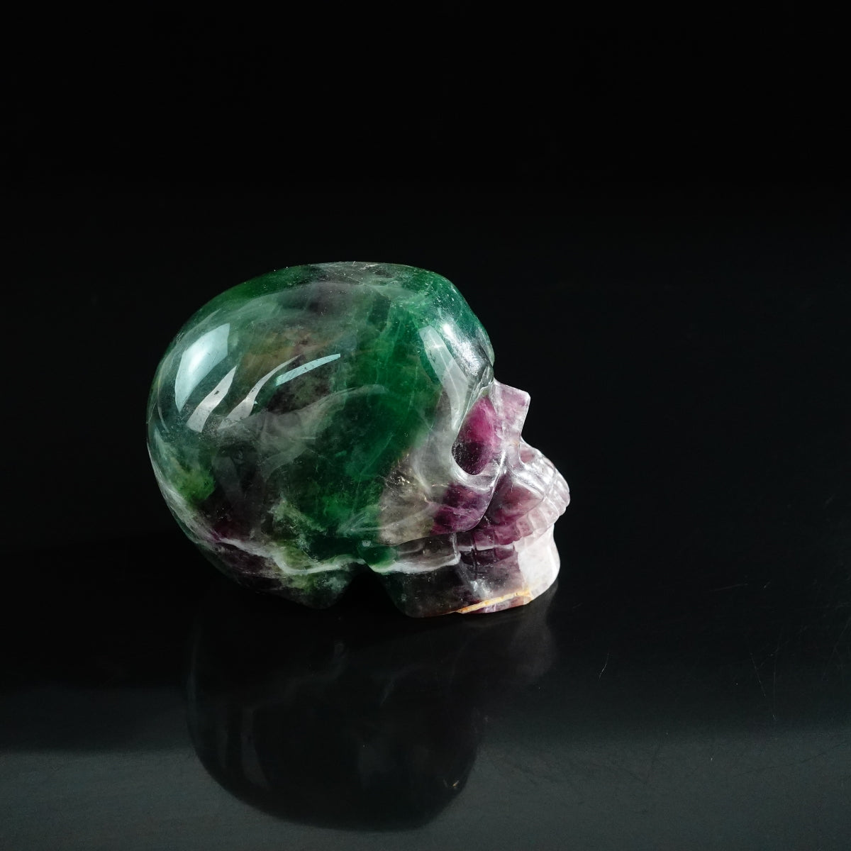3.0" Fluorite Crystal Skull Carving - Unique Piece #GF20