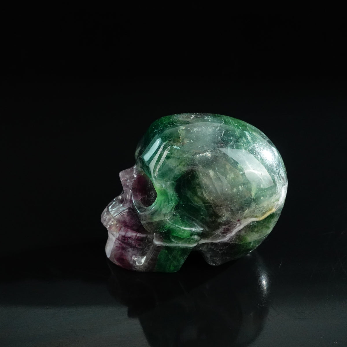 3.0" Fluorite Crystal Skull Carving - Unique Piece #GF20