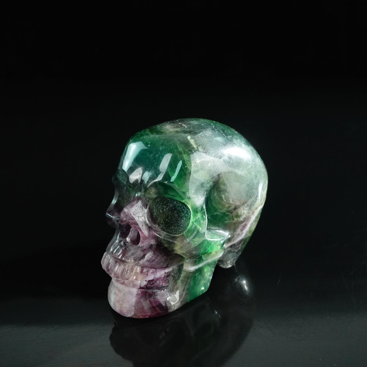 3.0" Fluorite Crystal Skull Carving - Unique Piece #GF20