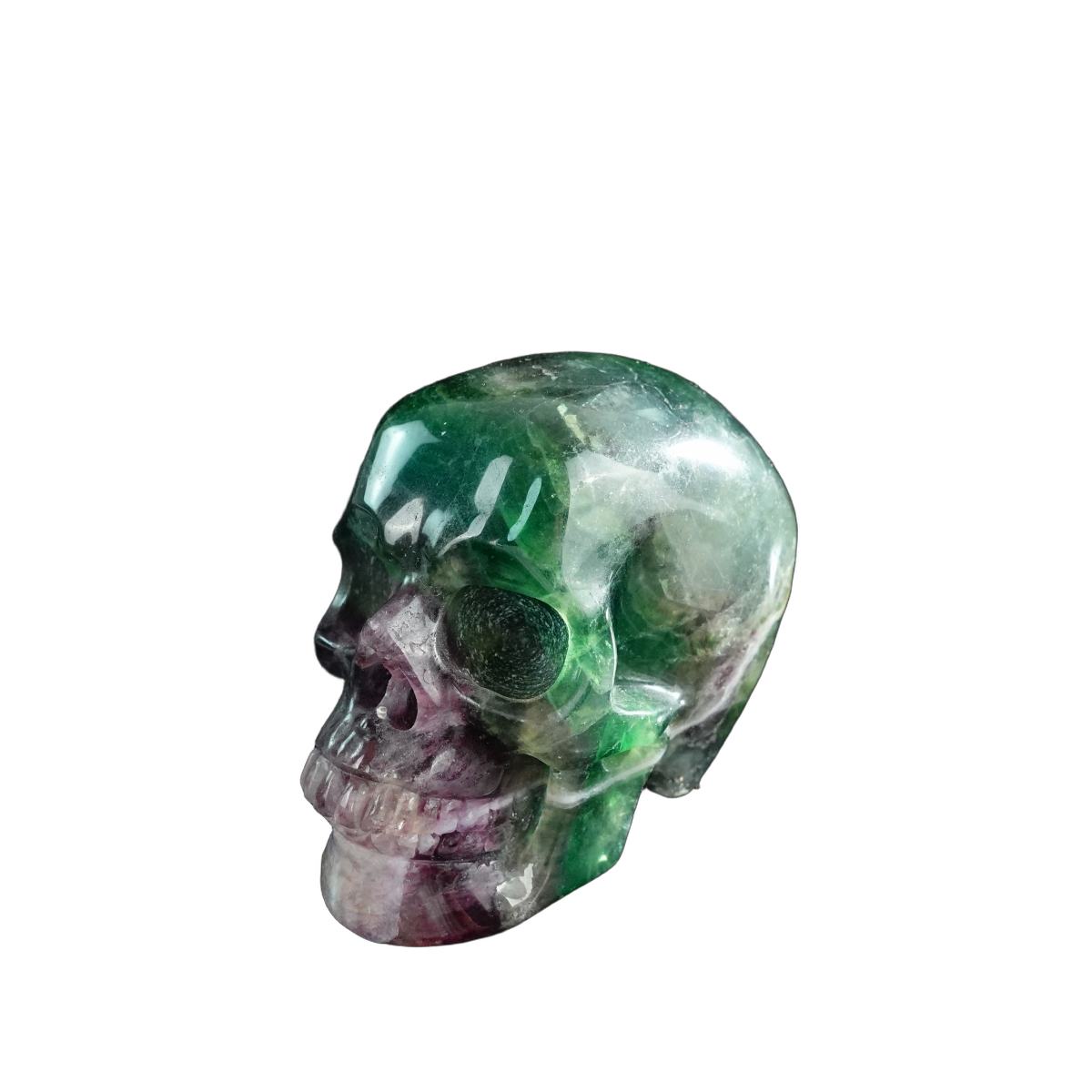 3.0" Fluorite Crystal Skull Carving - Unique Piece #GF20