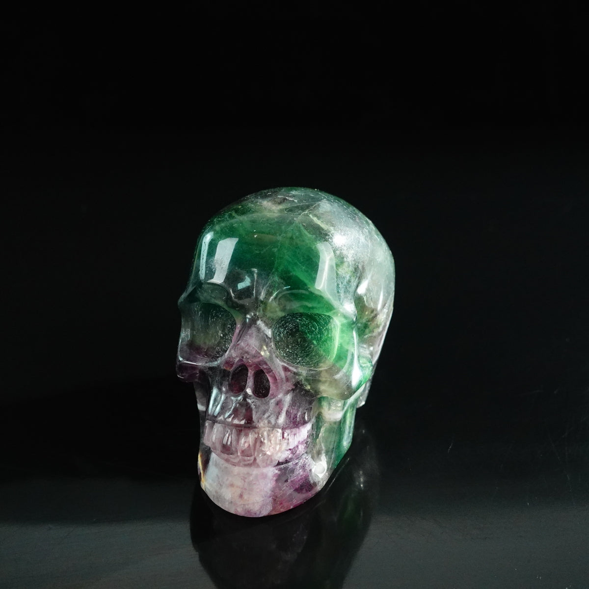 3.0" Fluorite Crystal Skull Carving - Unique Piece #GF20