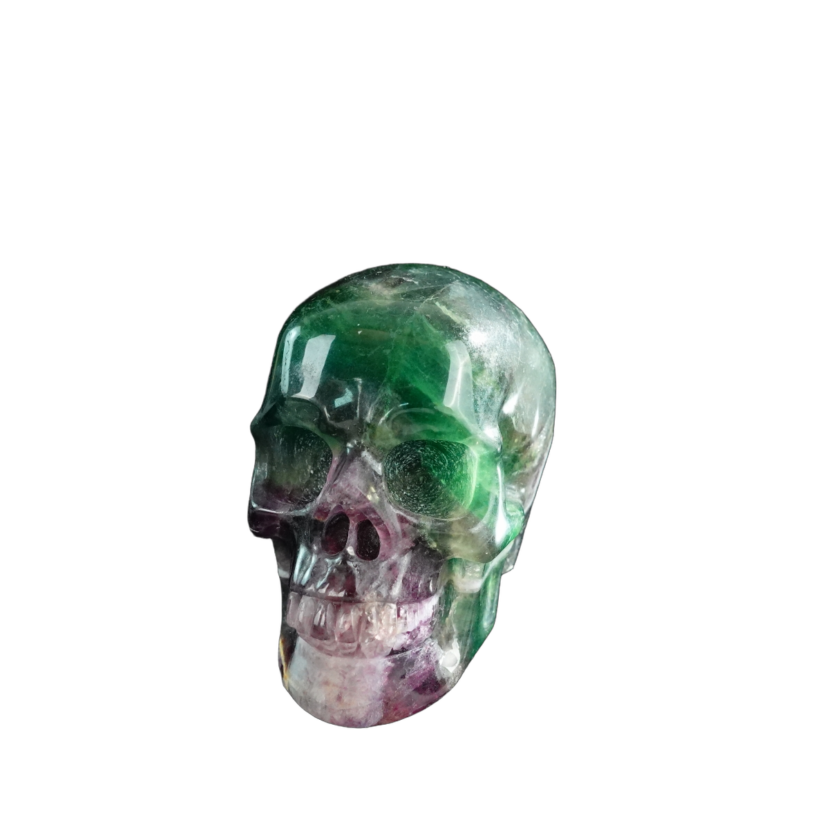 3.0" Fluorite Crystal Skull Carving - Unique Piece #GF20