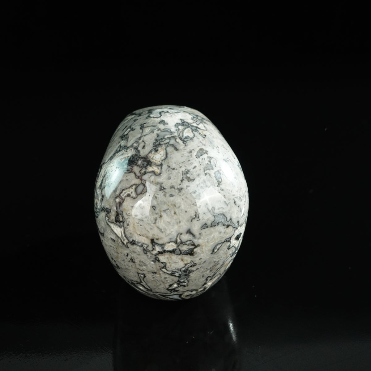 3.0" Grey Picture Jasper Crystal Skull Carving - Unique Piece #GP02