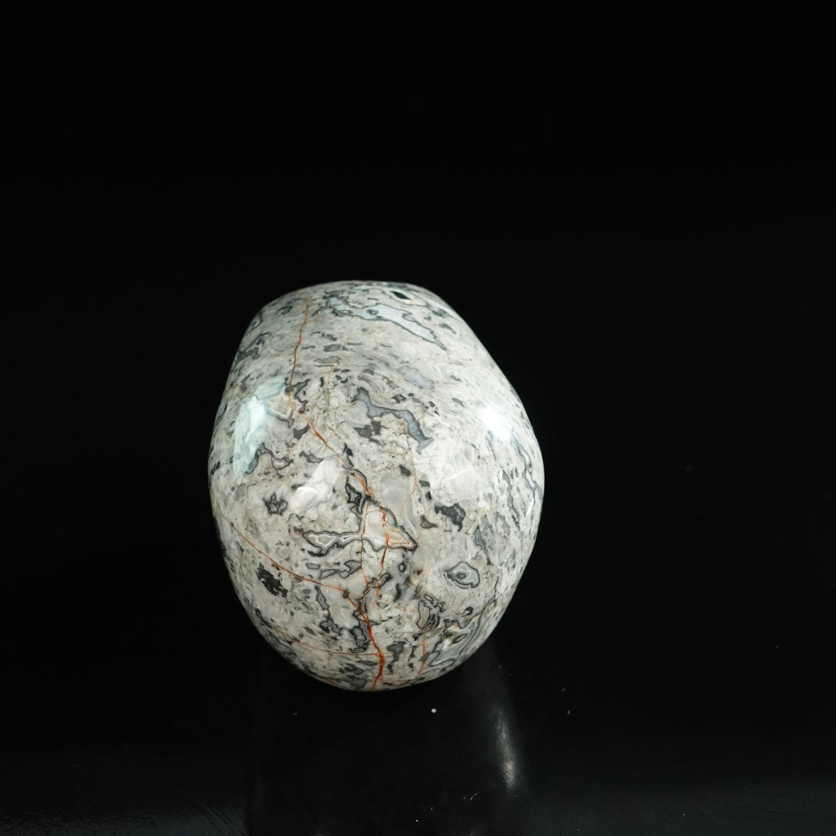 3.0" Grey Picture Jasper Crystal Skull Carving - Unique Piece #GP04