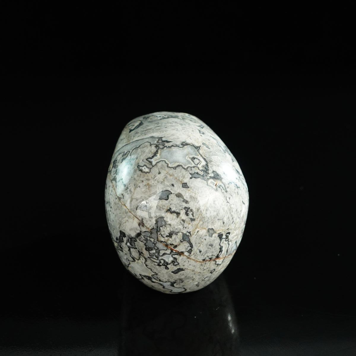 3.0" Grey Picture Jasper Crystal Skull Carving - Unique Piece #GP06