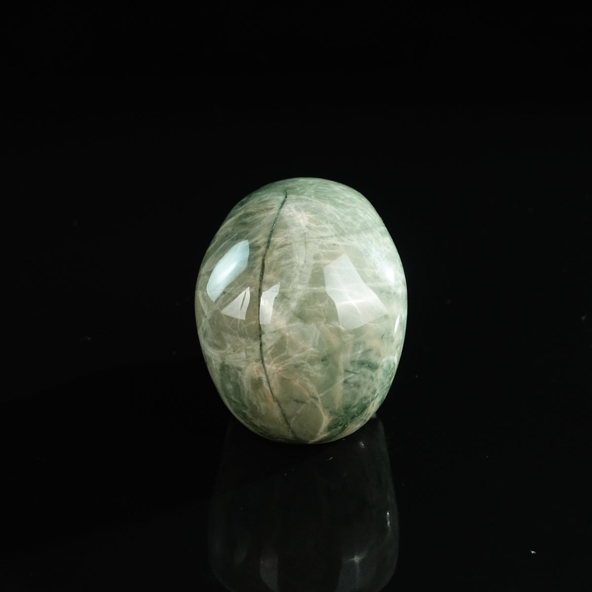 3.0" Nine Dragon Jade Crystal Skull Carving - Unique Piece #HA04
