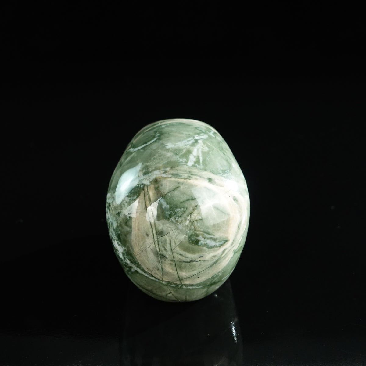 3.0" Nine Dragon Jade Crystal Skull Carving - Unique Piece #HA06