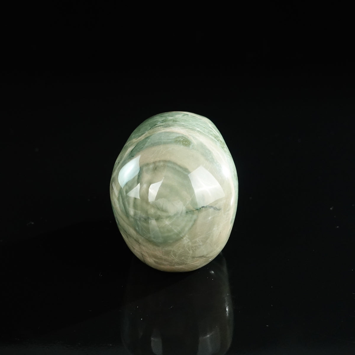 3.0" Nine Dragon Jade Crystal Skull Carving - Unique Piece #HA07