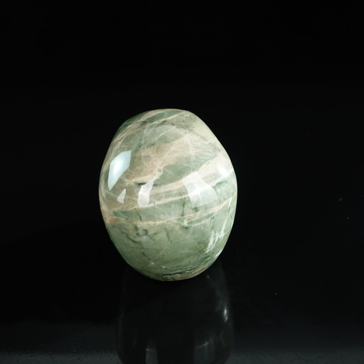 3.0" Nine Dragon Jade Crystal Skull Carving - Unique Piece #HA08