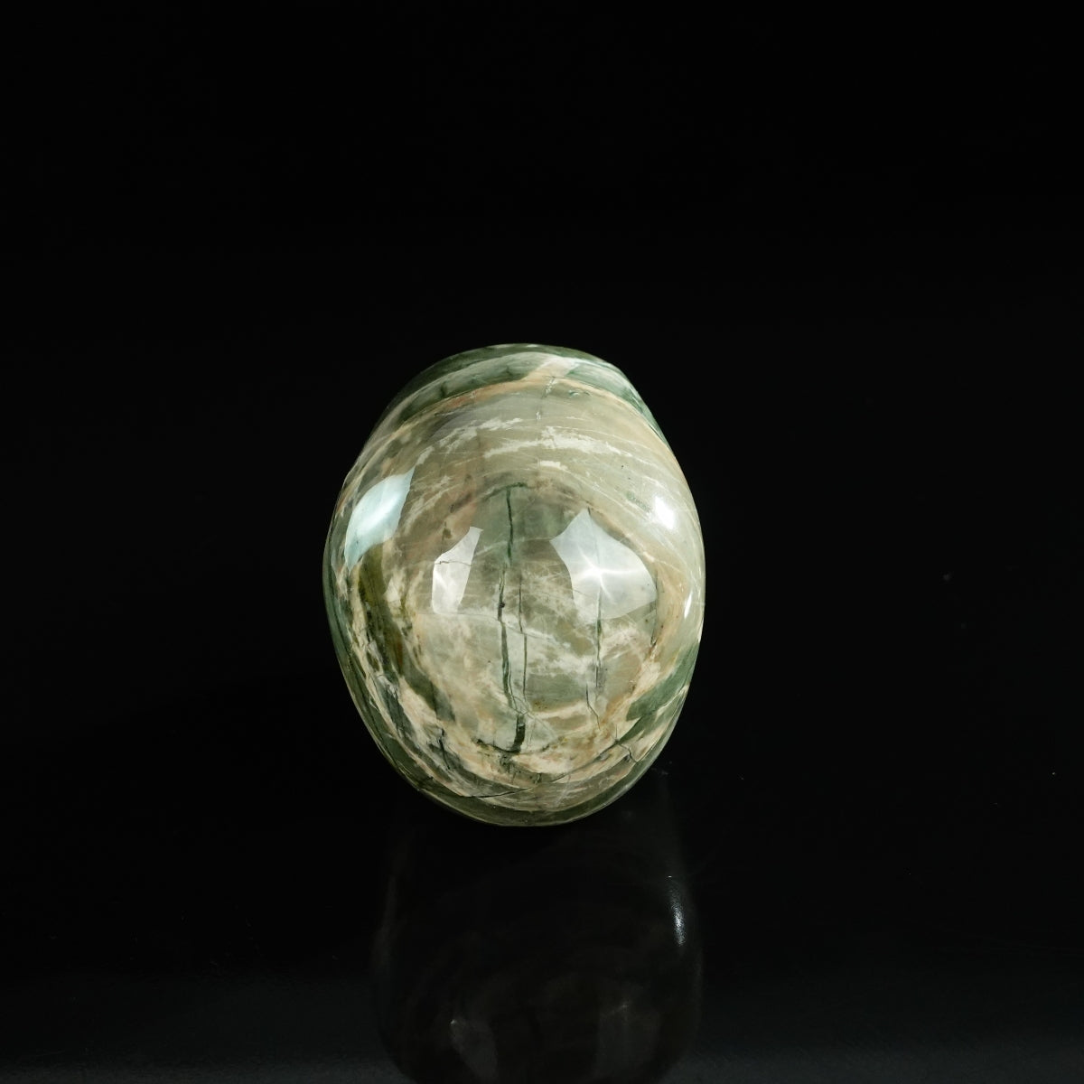 3.0" Nine Dragon Jade Crystal Skull Carving - Unique Piece #HA15