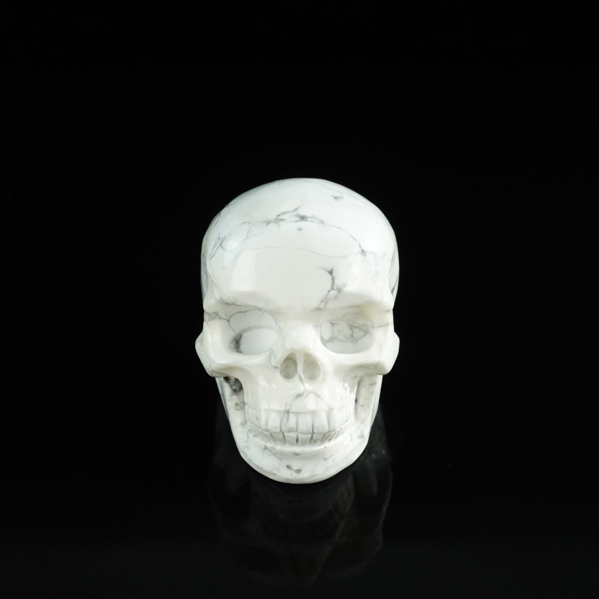 3.0" Howlite Crystal Skull Carving - Unique Piece #HL02