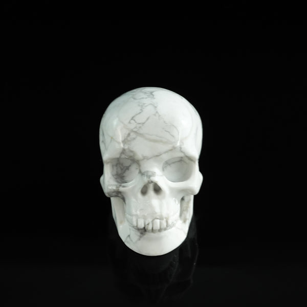 3.0" Howlite Crystal Skull Carving - Unique Piece #HL03