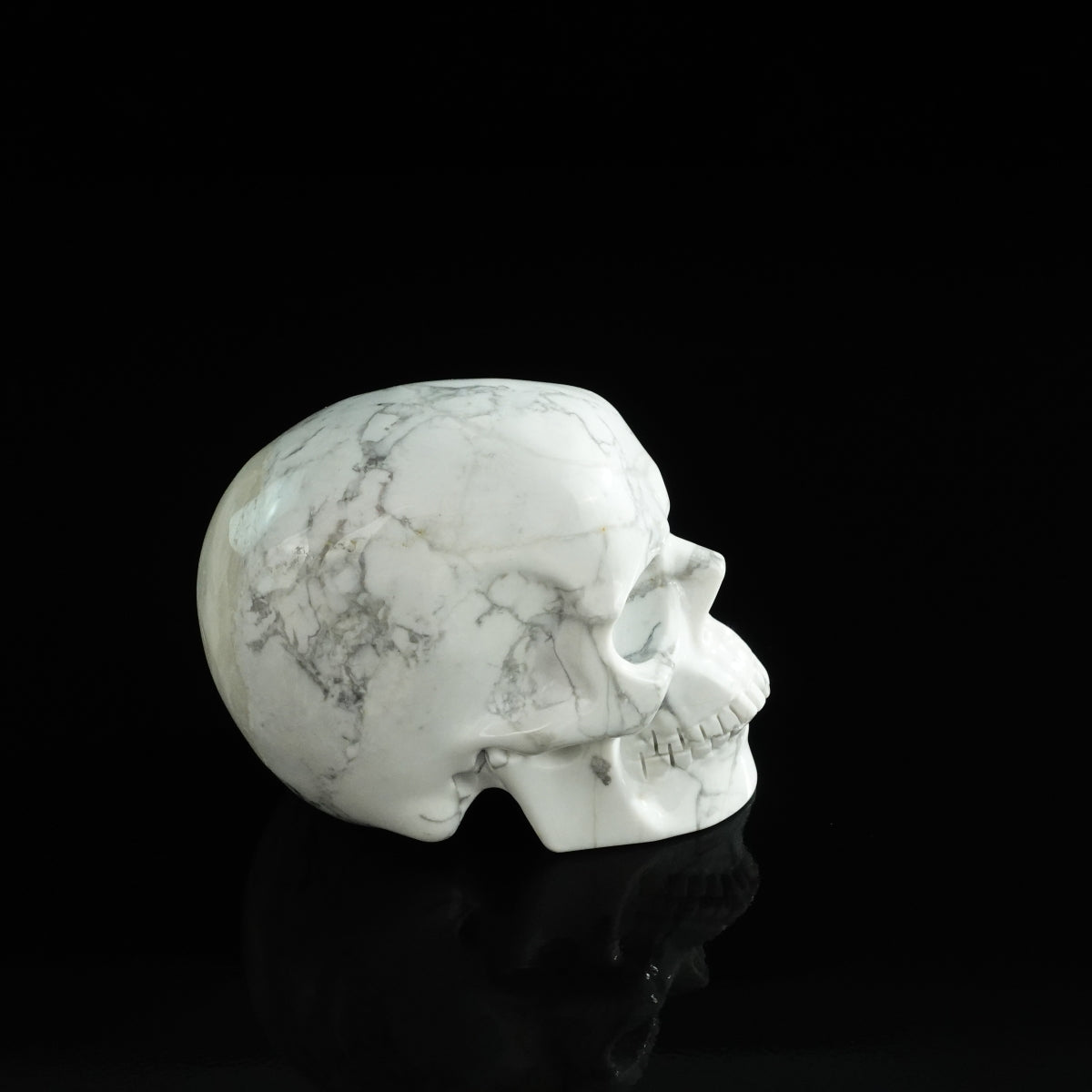 3.0" Howlite Crystal Skull Carving - Unique Piece #HL03