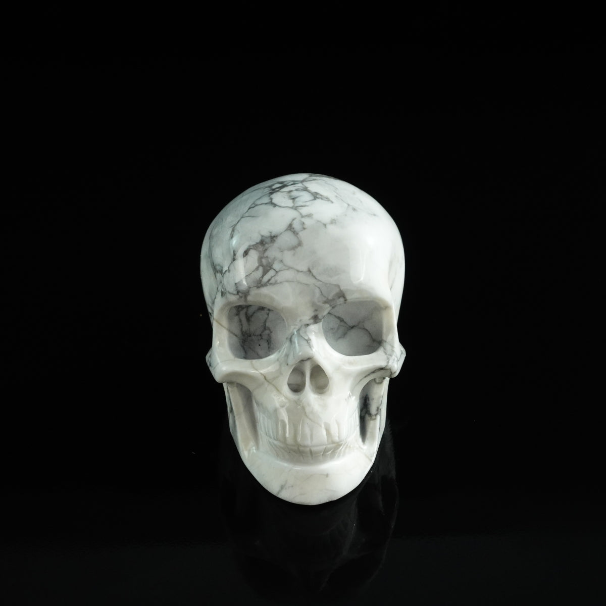 3.0" Howlite Crystal Skull Carving - Unique Piece #HL04
