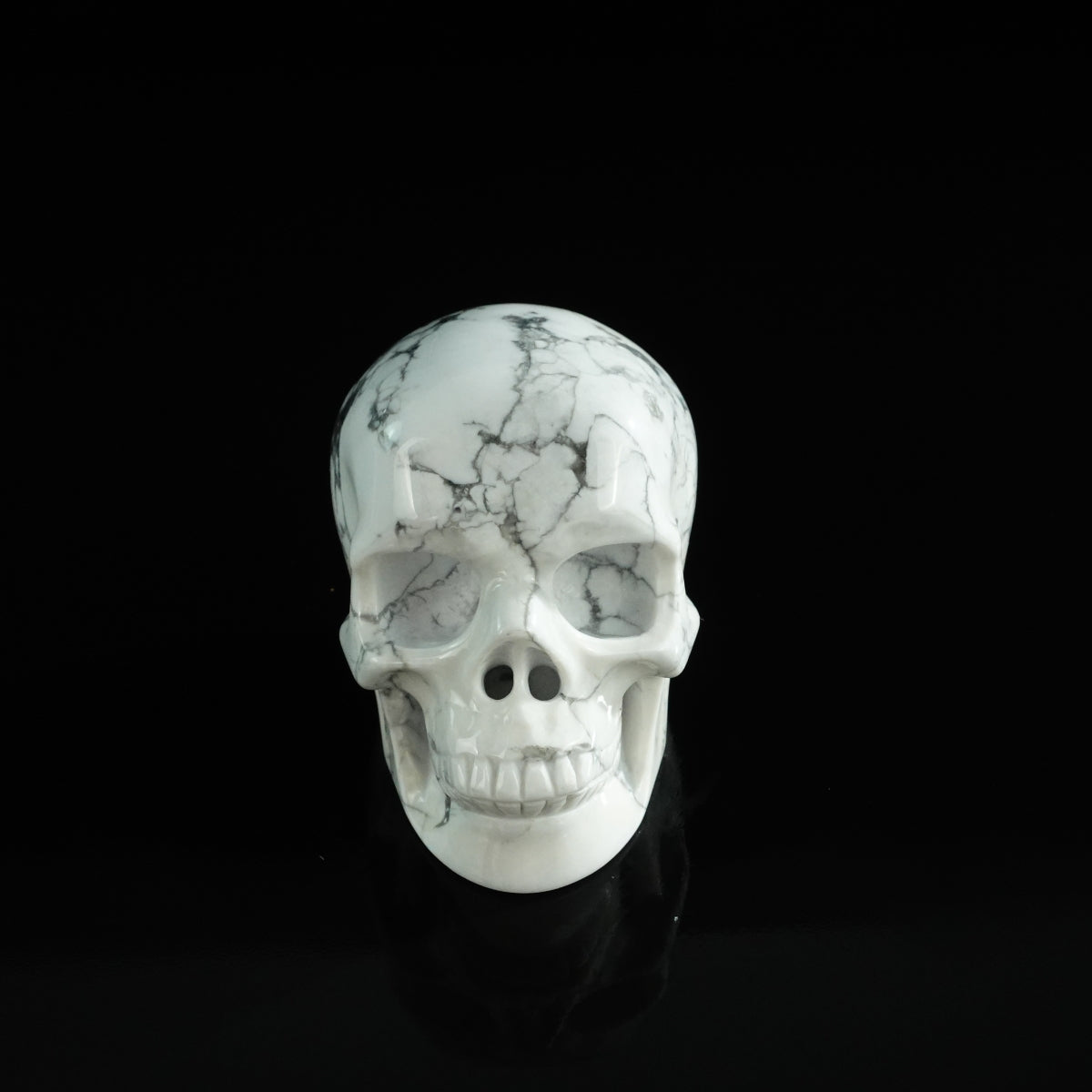 3.0" Howlite Crystal Skull Carving - Unique Piece #HL05