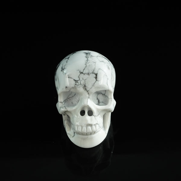 3.0" Howlite Crystal Skull Carving - Unique Piece #HL05