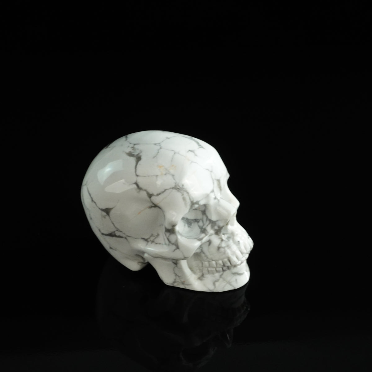 3.0" Howlite Crystal Skull Carving - Unique Piece #HL07