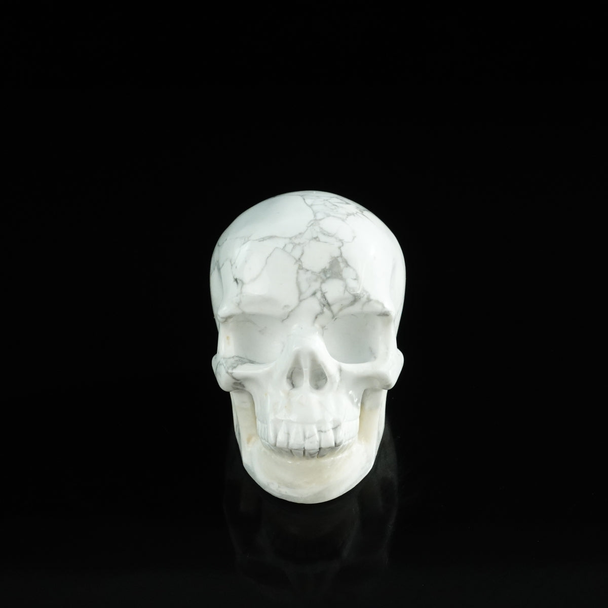 3.0" Howlite Crystal Skull Carving - Unique Piece #HL08