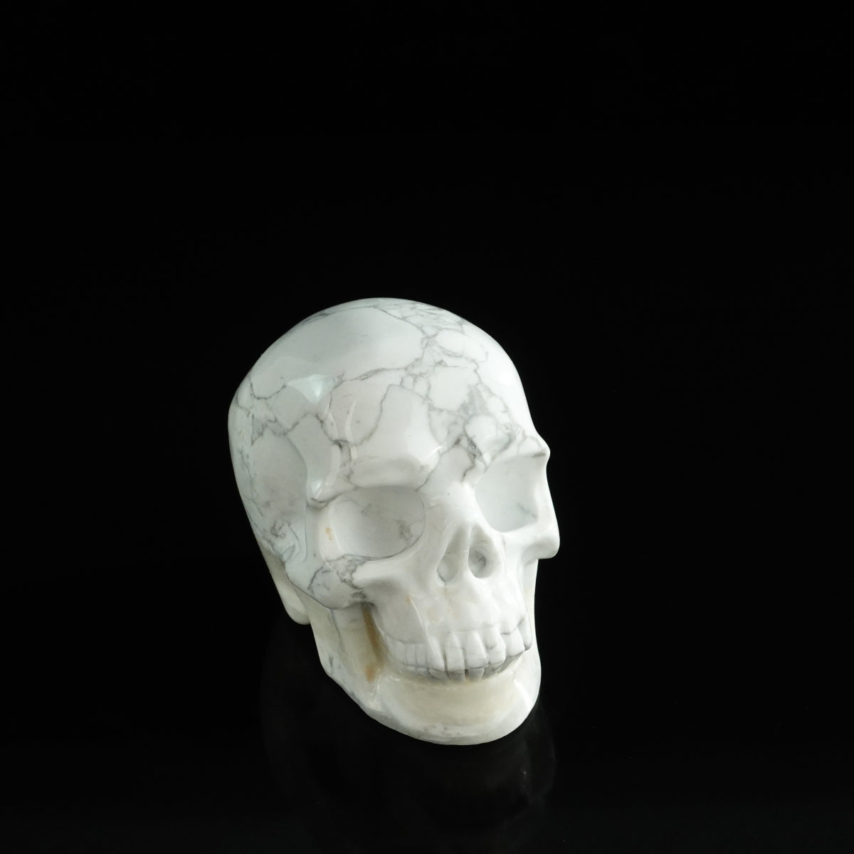 3.0" Howlite Crystal Skull Carving - Unique Piece #HL08