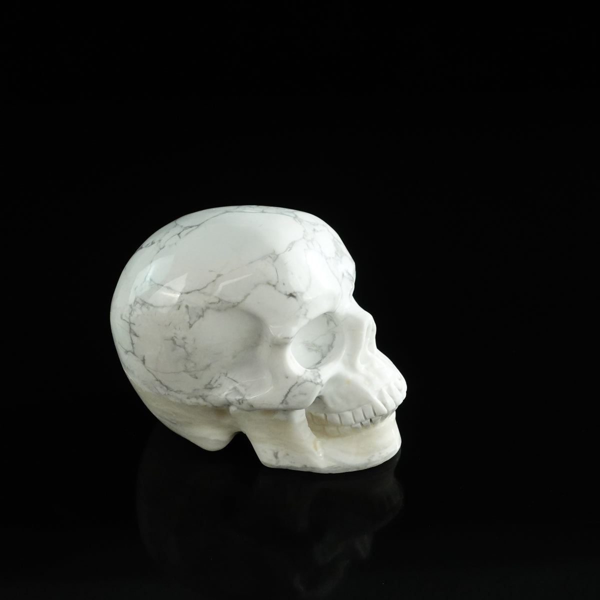 3.0" Howlite Crystal Skull Carving - Unique Piece #HL08