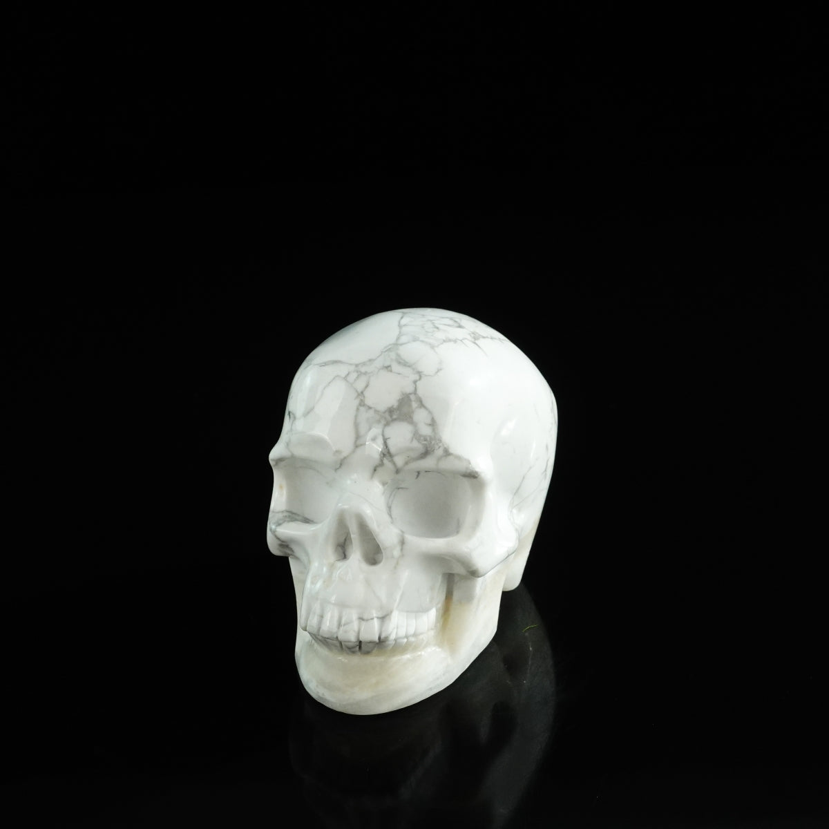 3.0" Howlite Crystal Skull Carving - Unique Piece #HL08