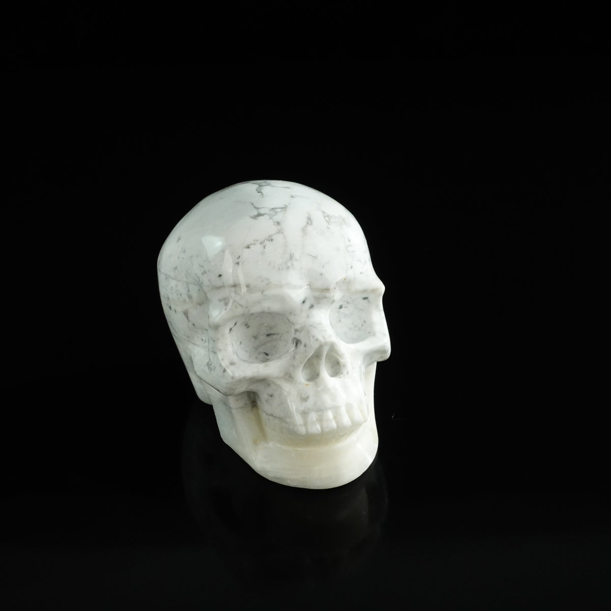 3.0" Howlite Crystal Skull Carving - Unique Piece #HL09