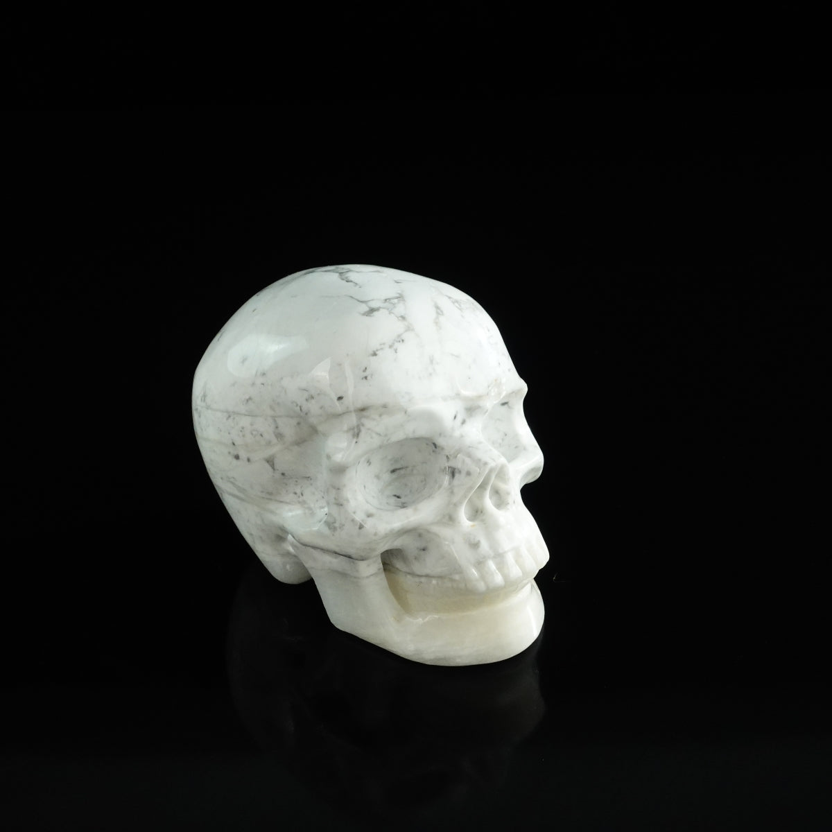 3.0" Howlite Crystal Skull Carving - Unique Piece #HL09