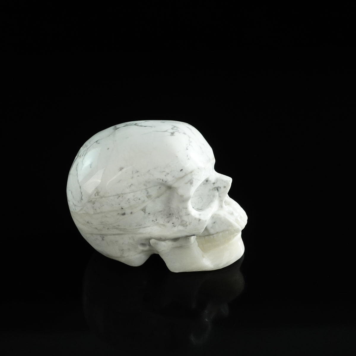3.0" Howlite Crystal Skull Carving - Unique Piece #HL09