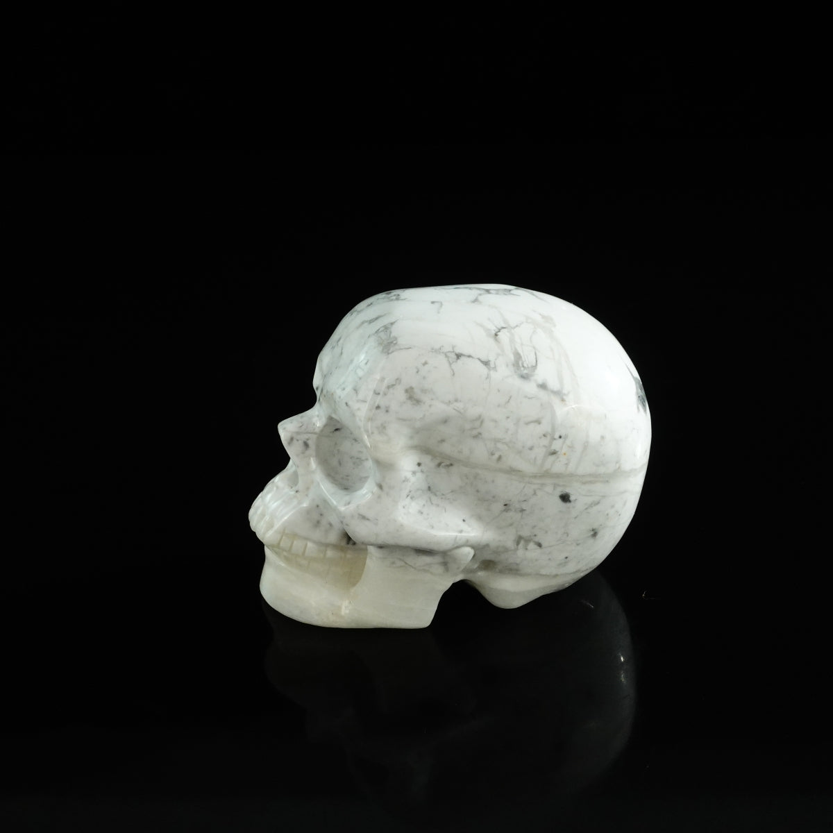 3.0" Howlite Crystal Skull Carving - Unique Piece #HL09