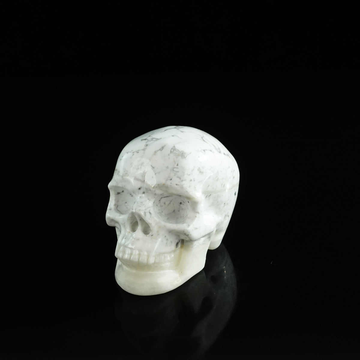 3.0" Howlite Crystal Skull Carving - Unique Piece #HL09