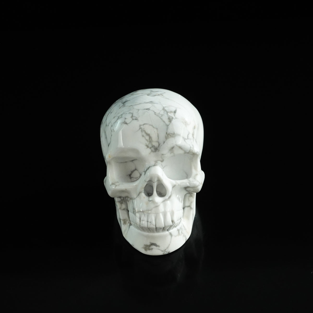 3.0" Howlite Crystal Skull Carving - Unique Piece #HL10