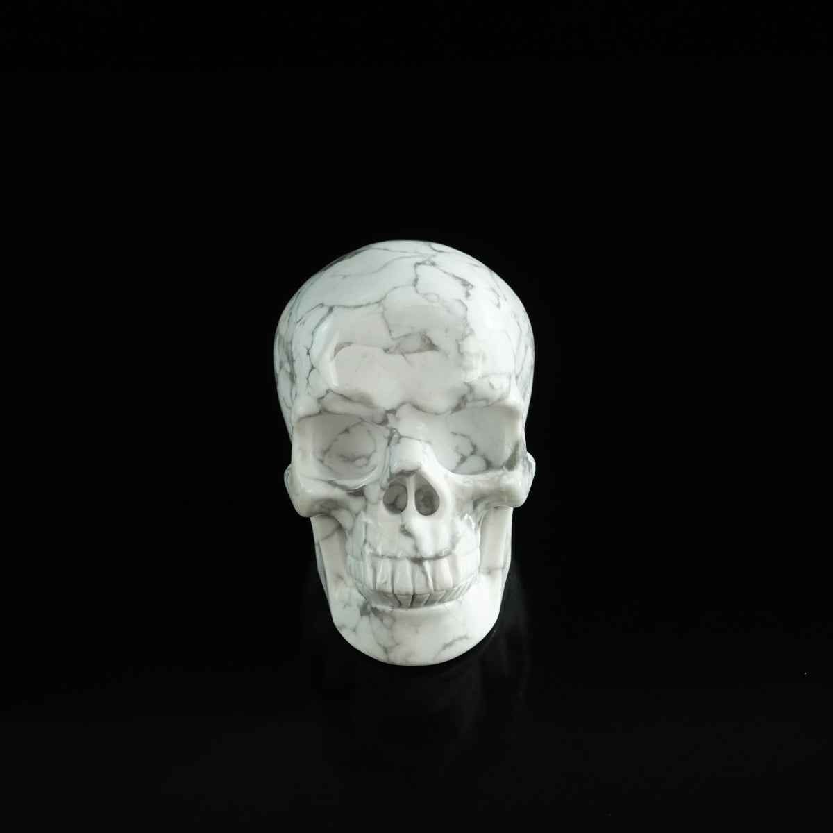 3.0" Howlite Crystal Skull Carving - Unique Piece #HL11