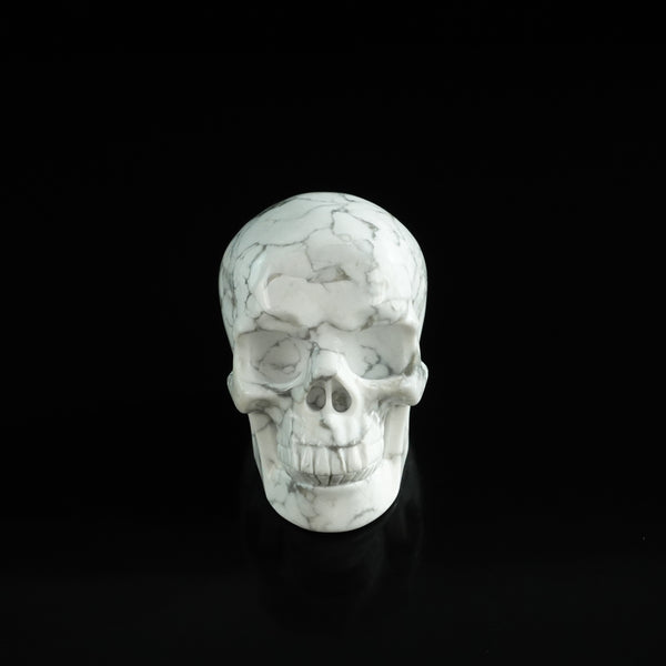 3.0" Howlite Crystal Skull Carving - Unique Piece #HL11
