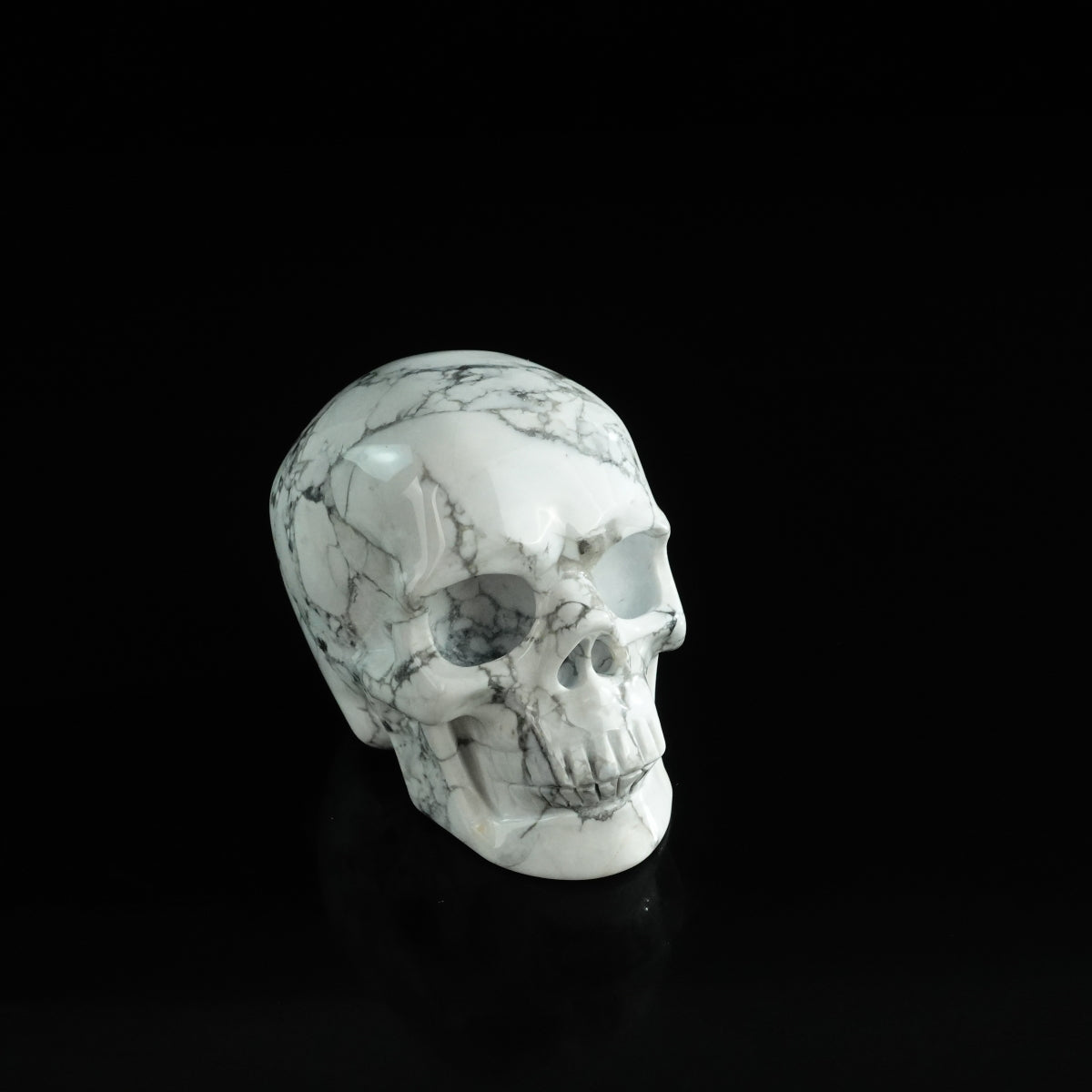 3.0" Howlite Crystal Skull Carving - Unique Piece #HL12