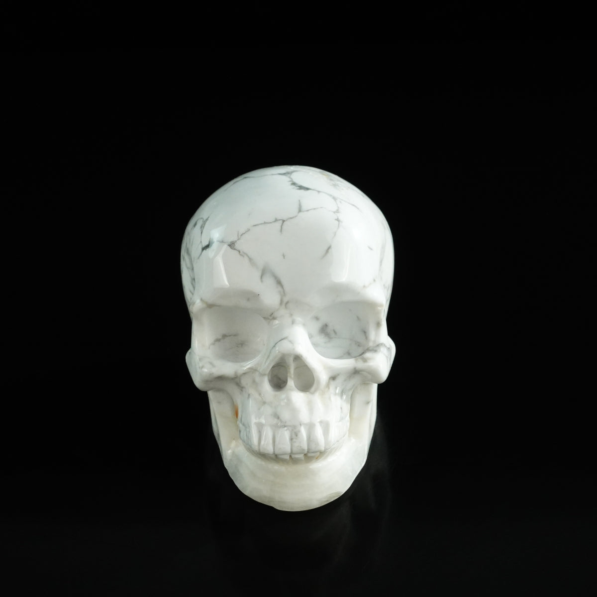 3.0" Howlite Crystal Skull Carving - Unique Piece #HL13