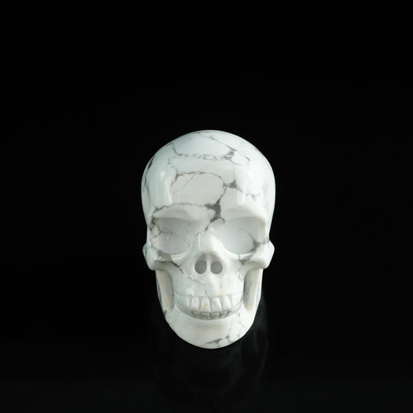 3.0" Howlite Crystal Skull Carving - Unique Piece #HL15