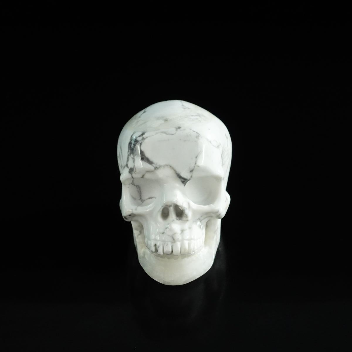 3.0" Howlite Crystal Skull Carving - Unique Piece #HL16