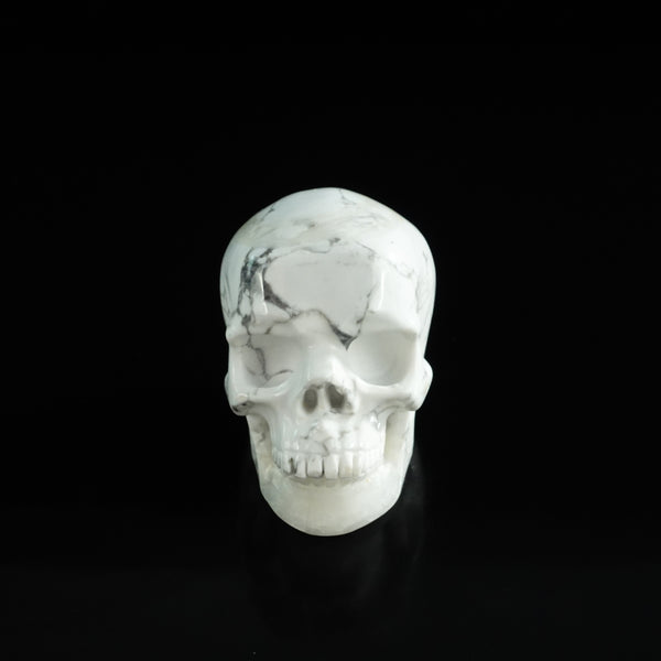 3.0" Howlite Crystal Skull Carving - Unique Piece #HL16