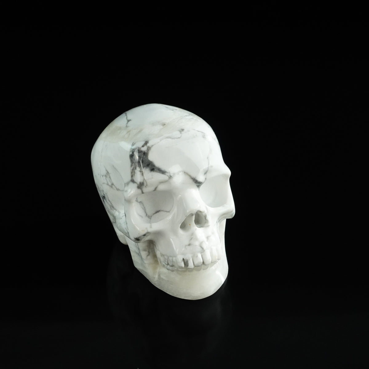 3.0" Howlite Crystal Skull Carving - Unique Piece #HL16
