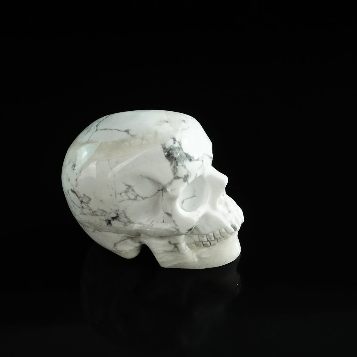 3.0" Howlite Crystal Skull Carving - Unique Piece #HL16